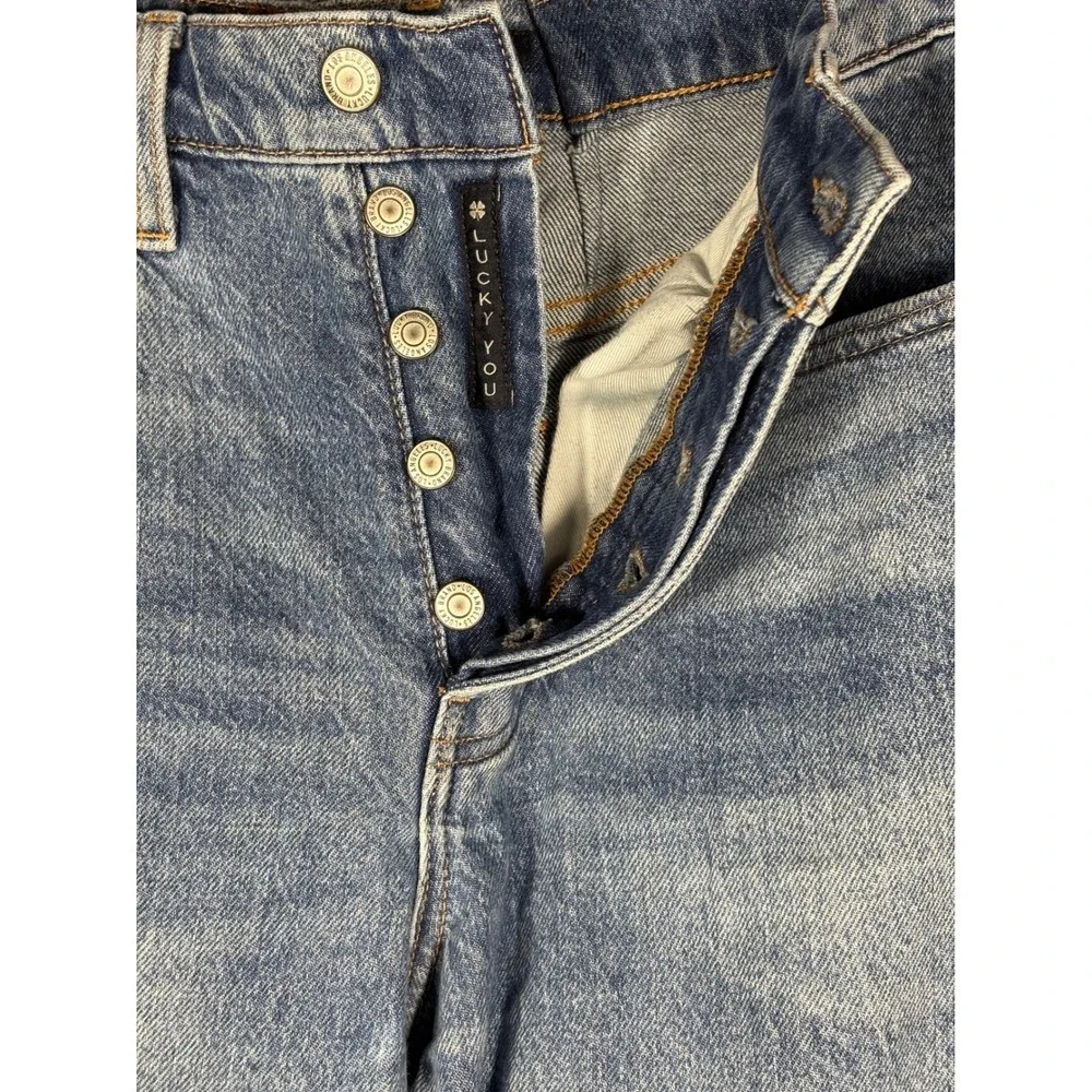 Lucky Brand‎ High Rise 90s Loose Fit Jeans Light Wash Button Fly Size 2/26